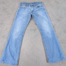 Levis 527 Jeans Mens W32 L30 Blue Denim Regular Bootcut Distressed Medium Flared