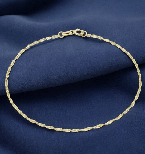 9ct twisted curb bracelet - 9ct,