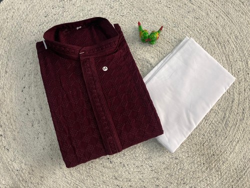 Men cotton rayon kurta - rayon,