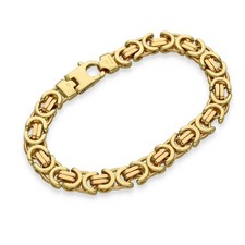 9ct Yellow Gold Heavy Kiss-Link Bracelet - 8.5" - 44.3g
