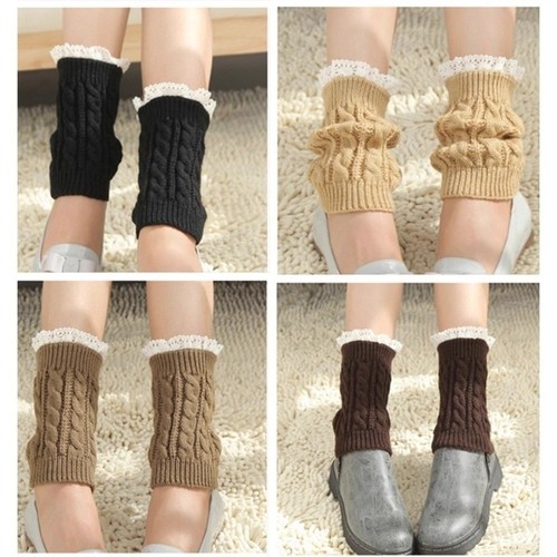 Solid color leg warmers - color,