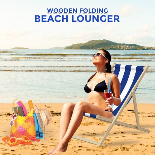 Wooden deck chair - chair, chairs