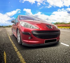 👉FRONT BLADE UNDER BUMPER Peugeot 307 207 306 FRONT SPOILER SPLITTER