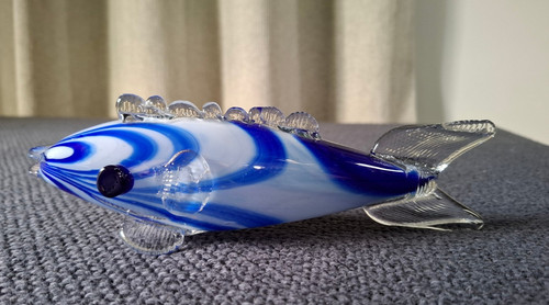 Small murano style glass - glass, fish