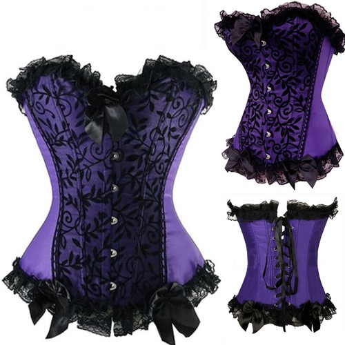 Women red black overbust - red,