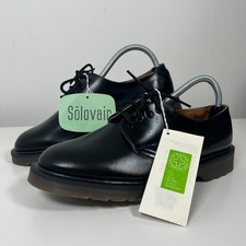 Vintage Solovair Dr. Martens 1462 Black Leather Shoes Made in England - Size 6.5