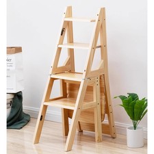 4 Step Ladder Wooden Folding