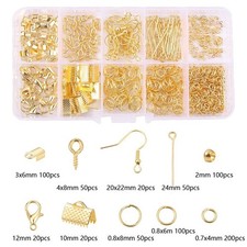 Jewellery Making Kit Findings Repair Tools Set Earrings Necklace DIY Grid Box