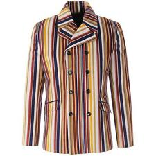 NEW MENS DOUBLE BREASTED RETRO STRIPED CORDUROY Cord 70s 60s BLAZER JACKET MC503