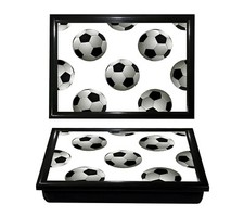 Football Lap Tray Serving Soft Padded Cushioned Bean Bag Dinner Breakfast Laptop