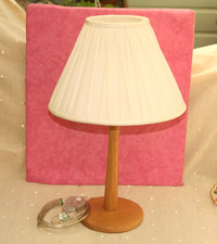 HABITAT WOODEN LAMP BASE, PALE