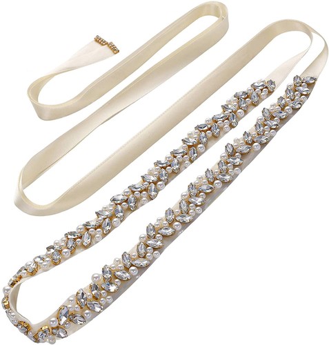 Handmade crystal pearl bridal - crystal,