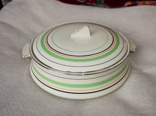 Elegant deco tureen - deco, lid
