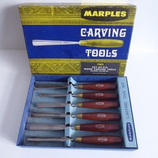Vintage Marples Wood Carving Set No. M60A  - Boxed chisels