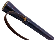 WW2 Canadian Officers Stacked Leather Swagger Stick Cane