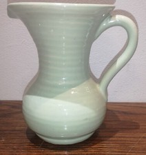 Lovatts Green Ribbed Flared Top Stoneware Jug