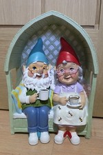 Mini Couple On Arbour Bench