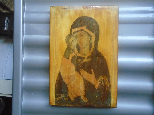 Vintage wooden plaque - plaque, painting