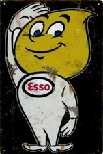 Retro Metal Sign, Garage, Man Cave, She Shed, Bar  30cm x 20cm ESSO Oil Flame