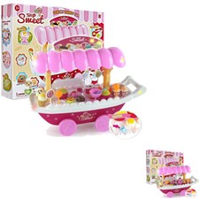 CANDY CART KIDS FUN TOY SWEETS ICE CREAM TROLLEY PRETEND PLAY LIGHTS SOUNDS GIFT