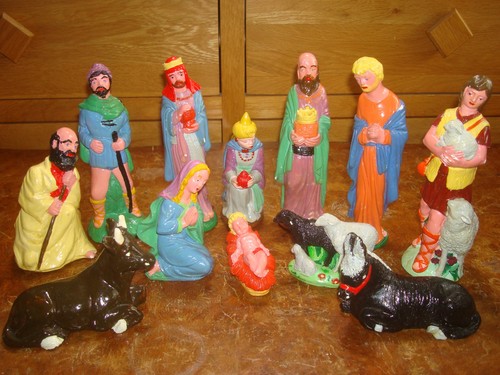 Vintage nativity christmas - nativity,