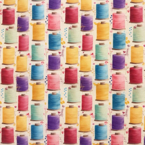 Printed poly cotton - printed, fabrics