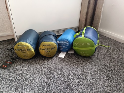Various sleeping bags for