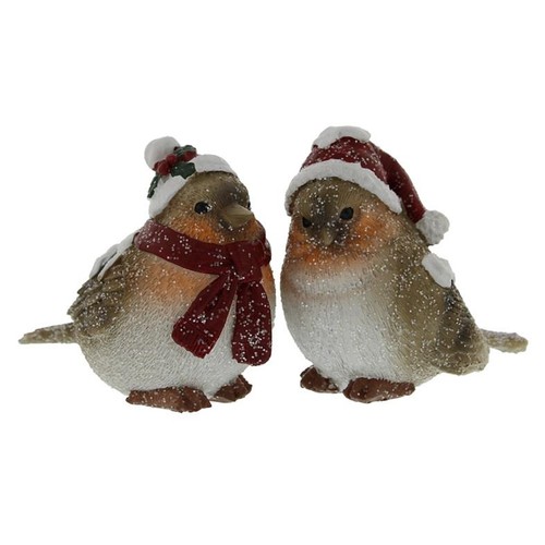 Set christmas 9cm robin - christmas,