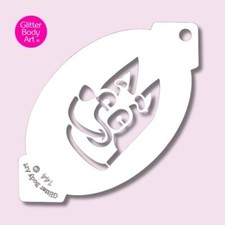 Bluey Face Painting Stencil -