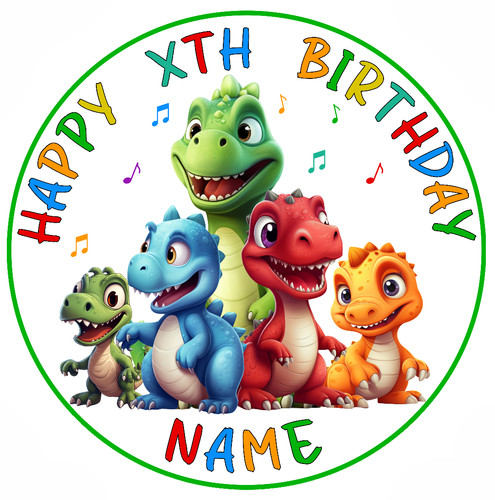 Personalised dinosaur cake - personalised,