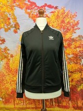 adidas black full zip Trefoil