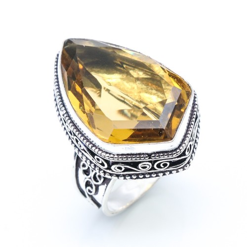 Lemon citrine gemstone 925 - citrine,