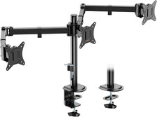 Vonhaus Triple Monitor Stand for 17-27" Screens, Three Screen Monitor Mount with