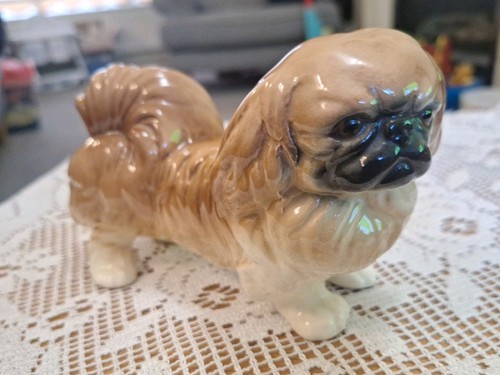 Vintage sylvac pekingese dog - pekingese,
