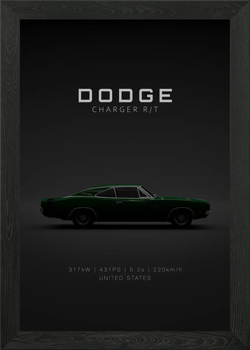 Dodge charger 1969 green - rt,