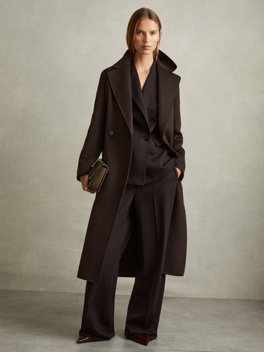Reiss womens wool trench coat - womens,