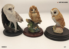 Set of 3 Owl Figurines –