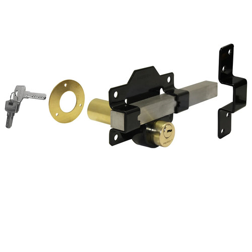 Double locking long throw gate - locking,