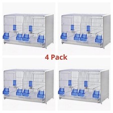 4 x Double Breeding Cage 58cm Italian Quality Cage For Canary Finch ,Small Birds