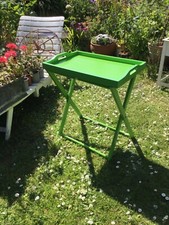Green Wooden Occasional Folding Table | Tray