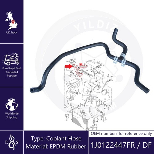 Coolant hose fits golf - coolant, vw