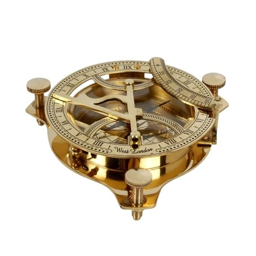 Brass sundial compasses - sundial,