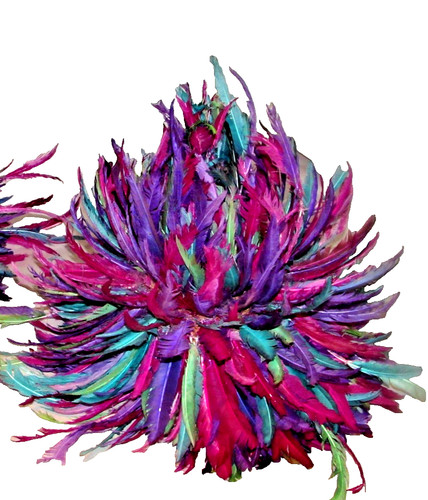 Bamileke juju feather hat - feather,