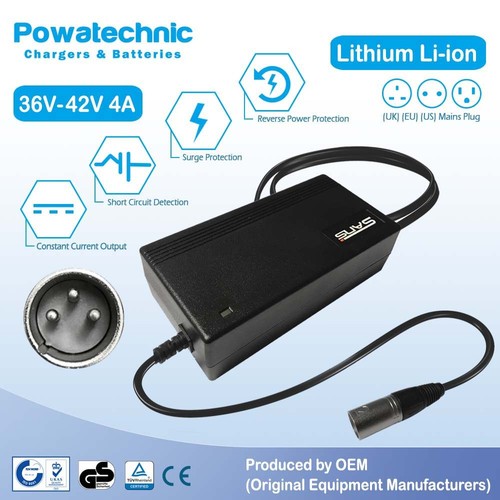 42v xlr pin - 3-pin, li-ion