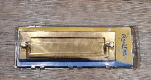 Brass letter box with knocker - box,