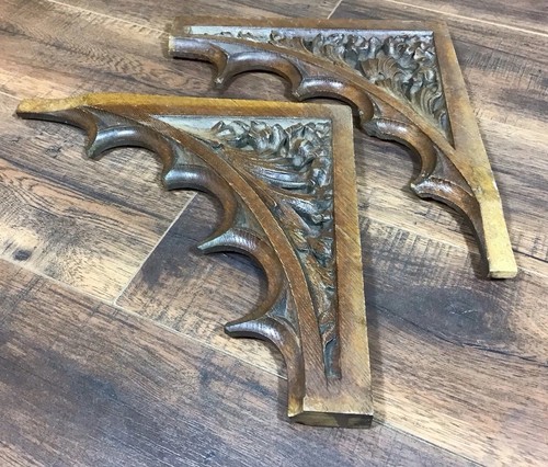 Antique pair carved - antique,