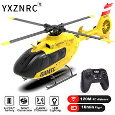 YXZNRC EC135 RC Helicopter with 6-axis Gyro 2.4G 6CH 1:36 LED Light RC Aircraft