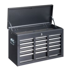 Black 5 Drawer Metal Top Chest Tool Cabinet Storage Box/Ball Bearing Runners