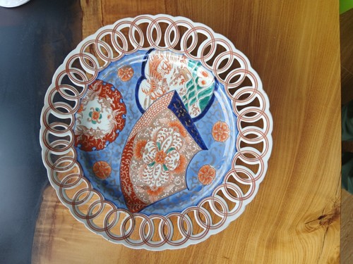 Imari plate pierced - imari, with