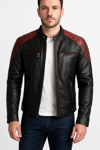 Men black quilted café - quilted,